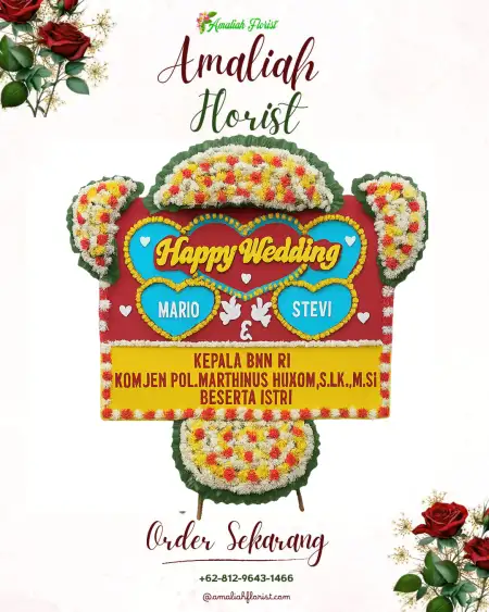 Papan Bunga Pernikahan Rutong