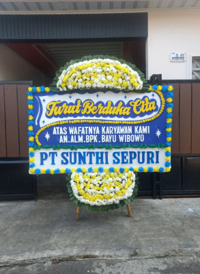 Papan Bunga Duka di Rutong